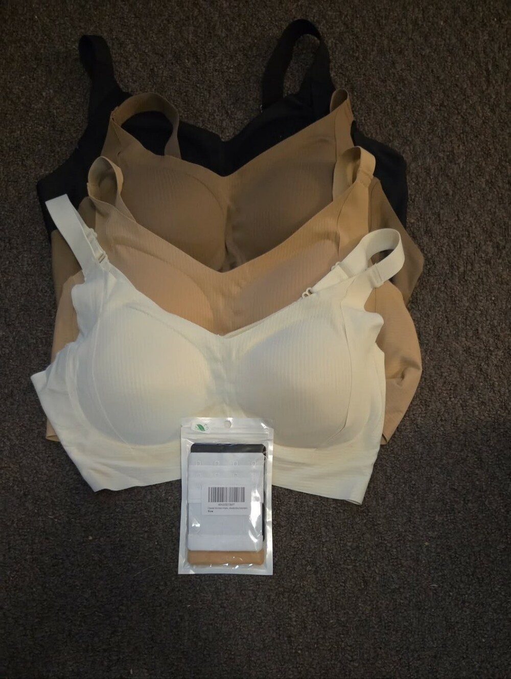 Classic Seamless Comfort Wireless Bra - White, Nude, Black Size XXL New